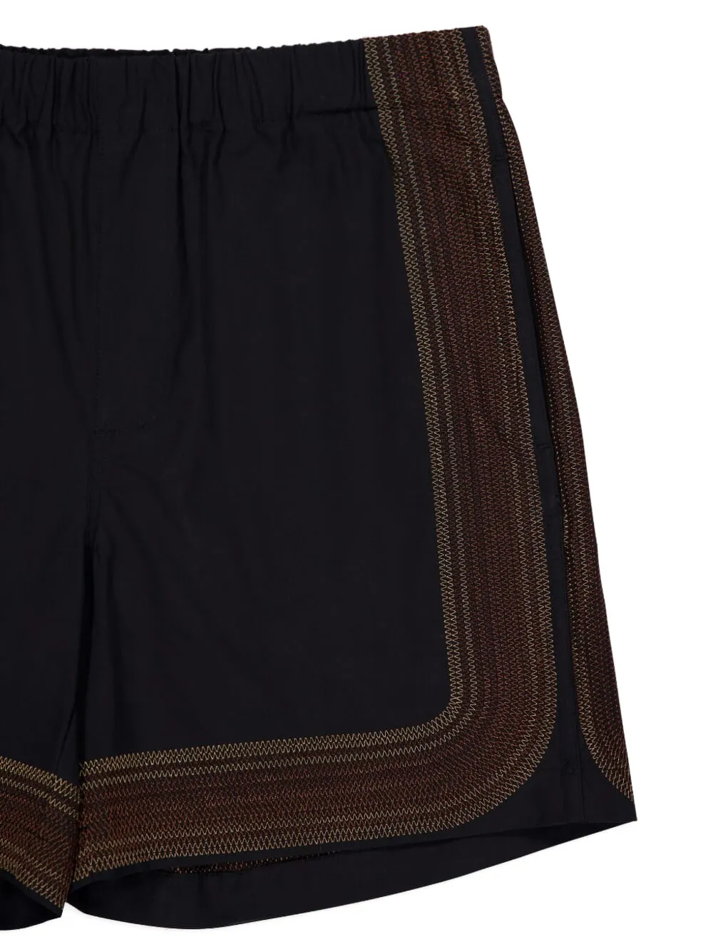 Commas Embroidered-detail Elasticated-waistband Shorts In Black