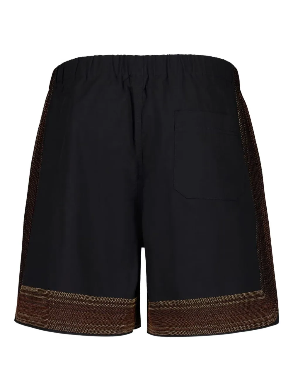 COMMAS Shorts met geborduurd detail en elastische tailleband - Zwart