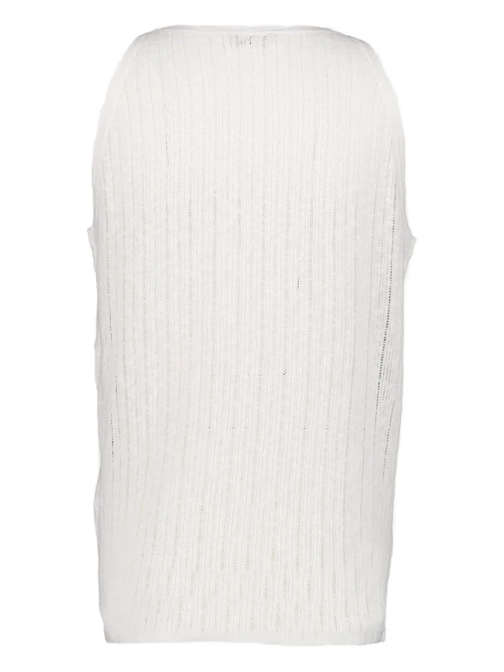 COMMAS Pointelle gebreide tanktop - Wit