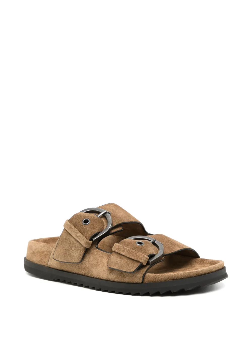 James Perse Slippers met gesp - Bruin