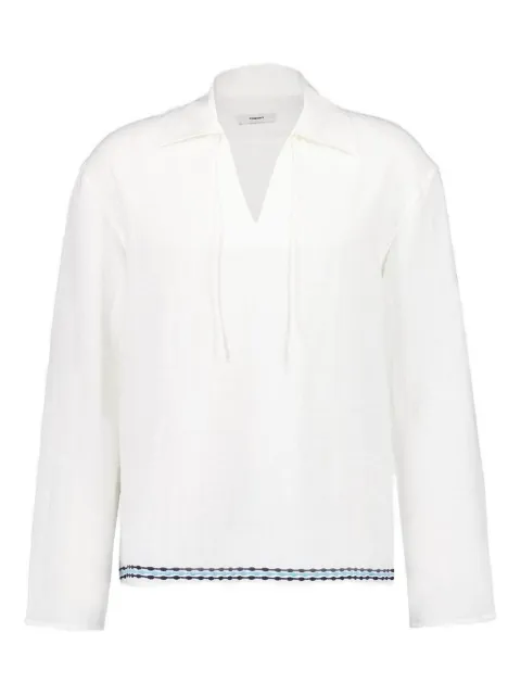COMMAS camisa bordada con moño en el cuello
