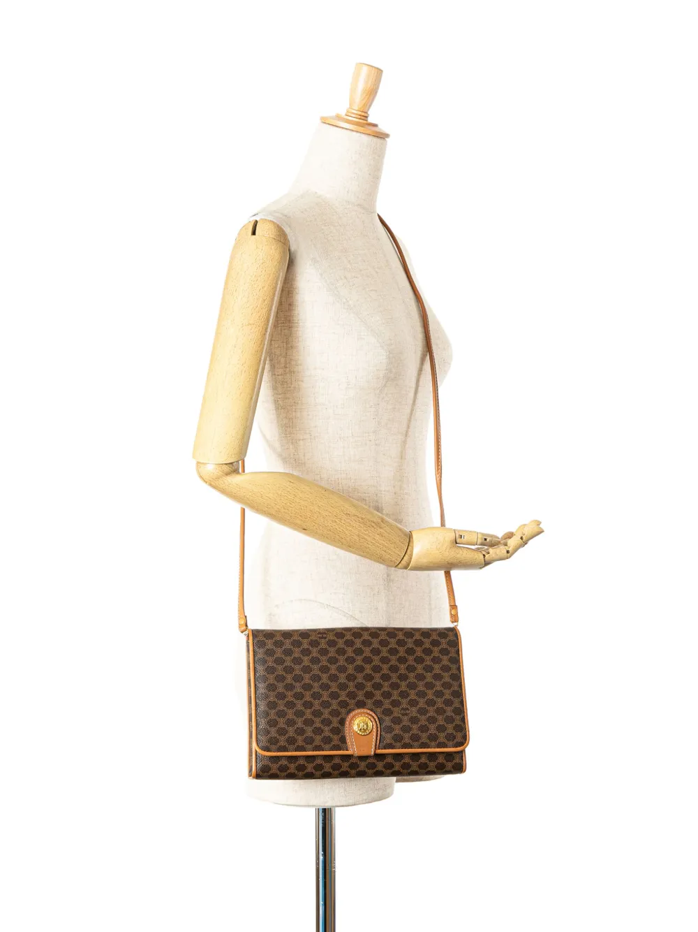 Céline Pre-Owned 2007 Macadam Coated Canvas crossbody bag - Bruin