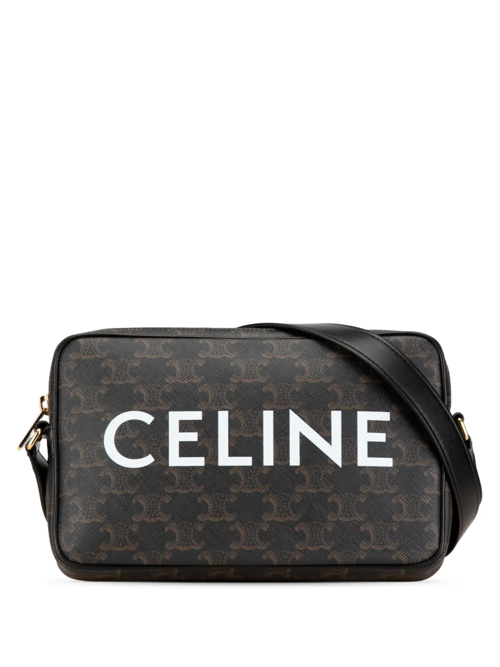 Céline Pre-Owned 2020-2024 トリオンフ コーテッドキャンバス ロゴ ショルダーバッグ - ブラウン Céline Pre-Owned 2020-2024 トリオンフ コーテッドキャンバス ロゴ ショルダーバッグ - ブラウン