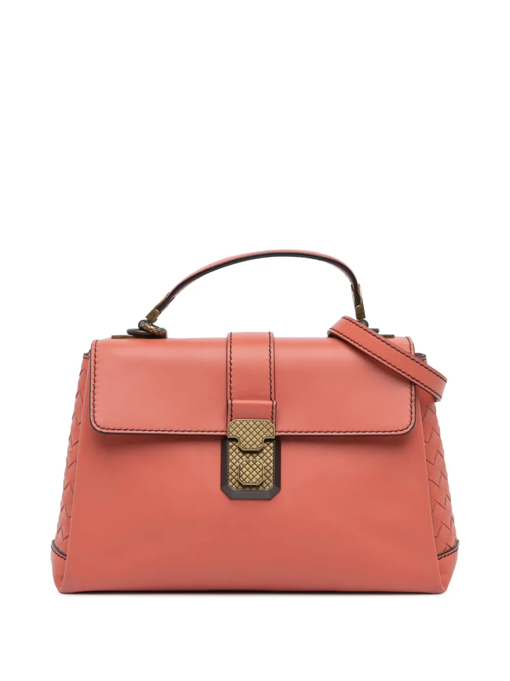 Bottega Veneta Pre-Owned Borsa a tracolla Intrecciato Piazza piccola in nappa 2012-2023 | arancione | Image 1