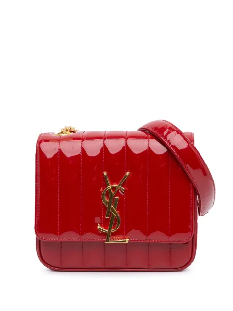 Saint Laurent Pre-Owned 2000-2023 Small Patent Vicky crossbody bag