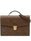 Céline Pre-Owned 2019 Small Leopard business bag - BROWN