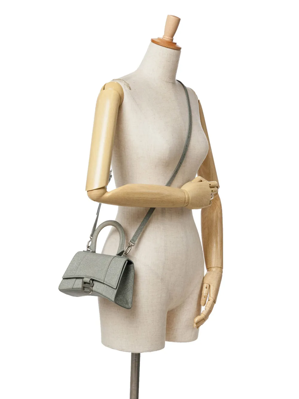 Balenciaga Pre-Owned 2009 Glitter Hourglass Top Handle Bag XS satchel - Grijs