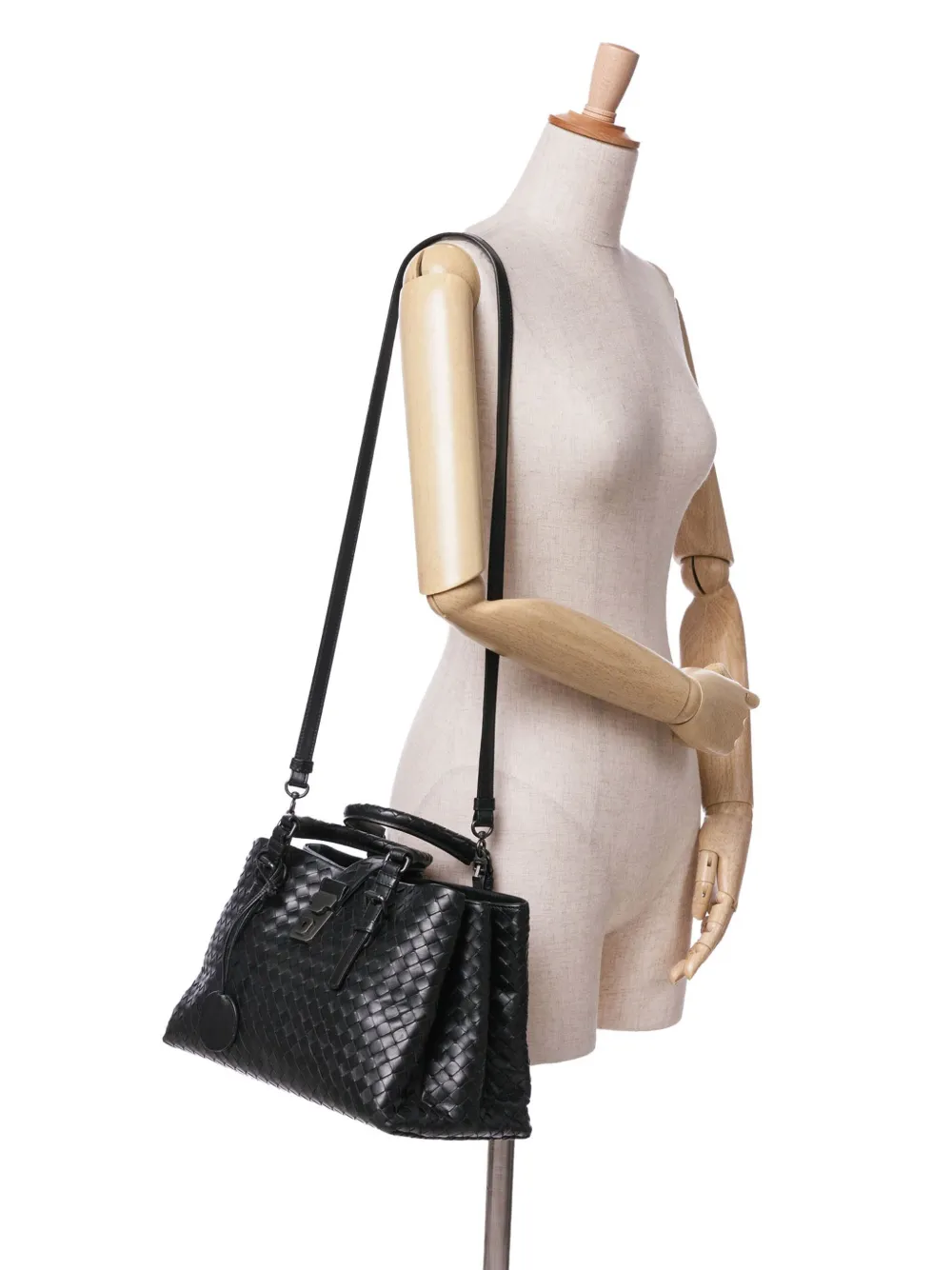 Bottega Veneta Pre-Owned 2012-2024 Small Nappa Intrecciato Roma satchel - Zwart