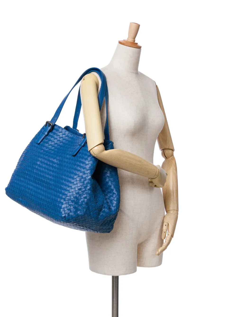 Bottega Veneta Pre-Owned 2012-2024 Large Nappa Intrecciato Cesta tote bag - Blauw