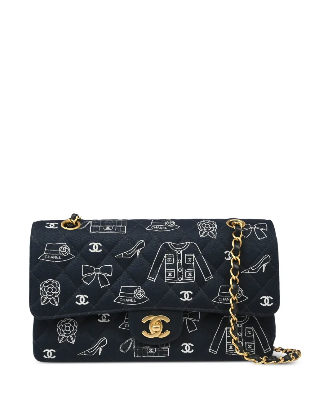 CHANEL Pre-Owned 2002 medium Double Flap shoulder bag | Black | Image 1
