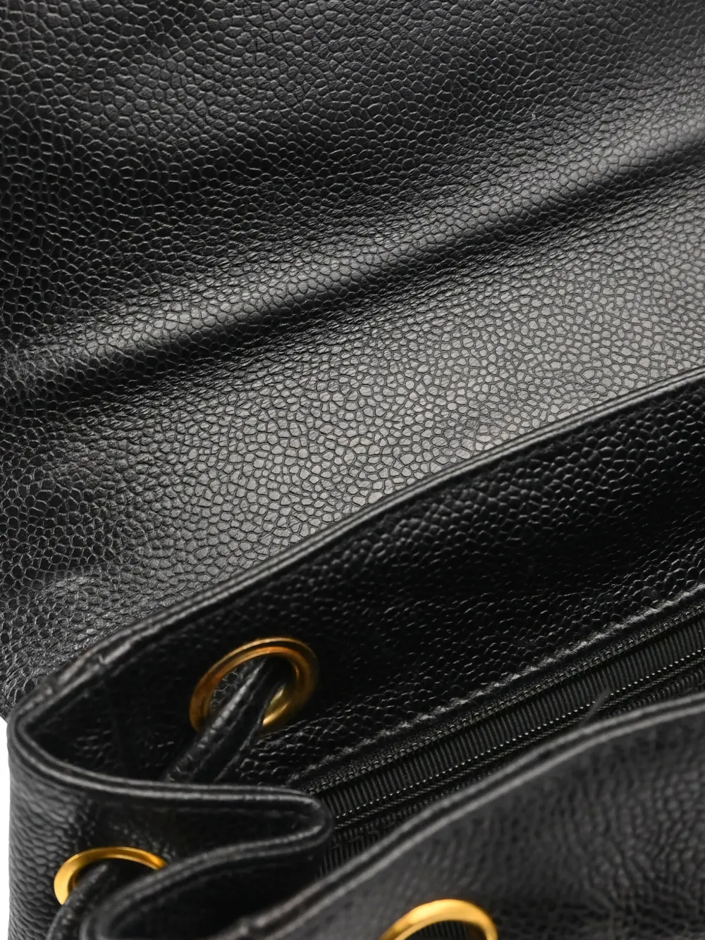 Pre-owned Chanel 1997 Triple Cc Backpack In Black