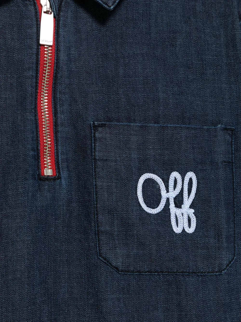 Off-White Kids Script Type jurk Blauw