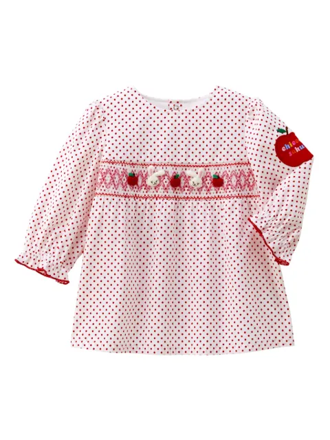 Miki House blusa con estampado de lunares