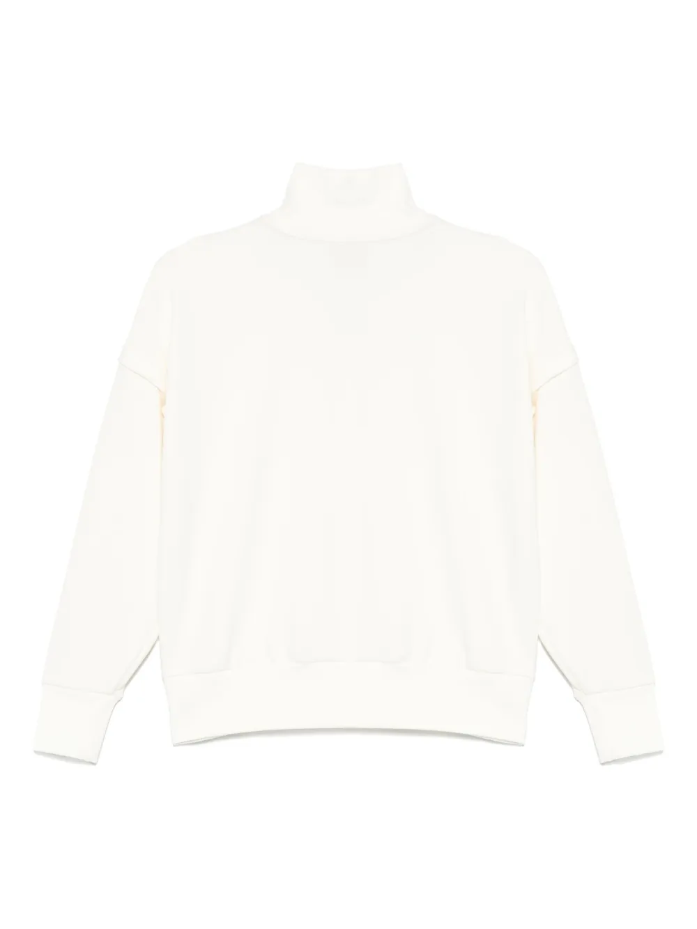 BOSS Sweater met contrasterende vlakken en rits - Wit