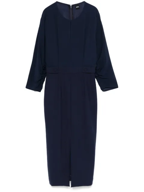 BOSS button-tab midi dress