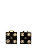 CHANEL Pre-Owned 2001 Gold Plated Acrylic CC Square Clip On Earrings costume earrings