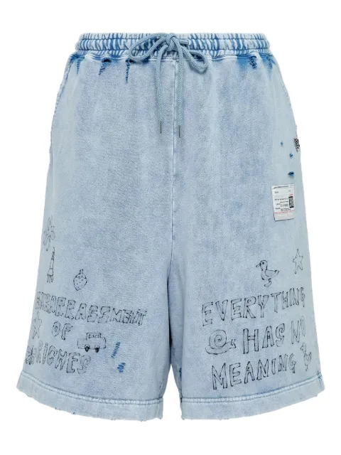Maison MIHARA YASUHIRO distressed drawstring shorts