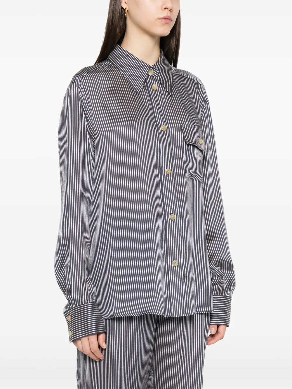 KHAITE Yatty blouse Blauw