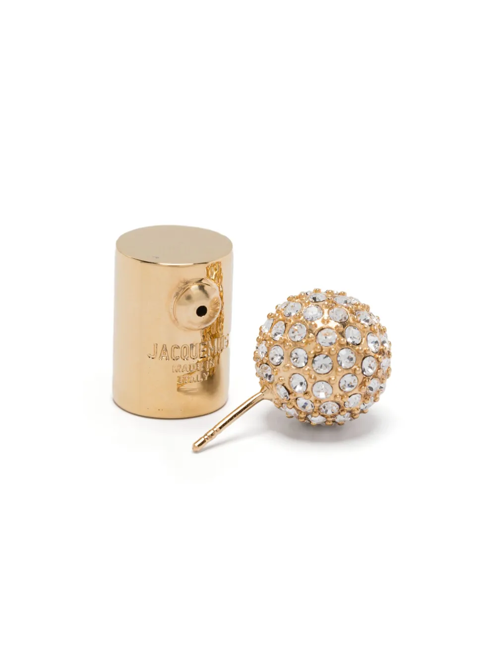 Shop Jacquemus The Perlina Earrings In Gold