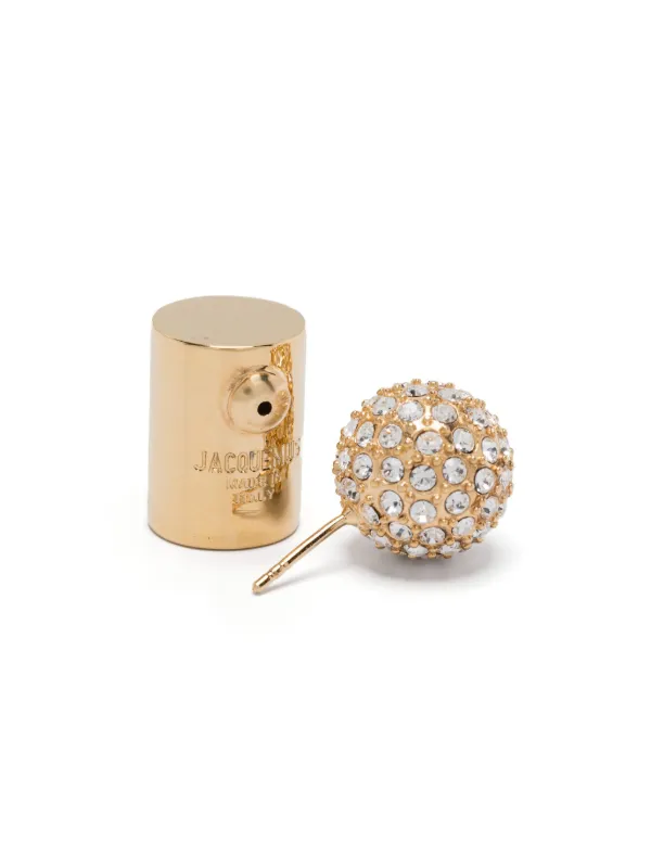 ◆関税・送料込み◆JACQUEMUS シルバー/ゴールド Perlina ピアス JACQUEMUS: Silver & Gold 'Les boucles Perlina' Earrings | SSENSE
