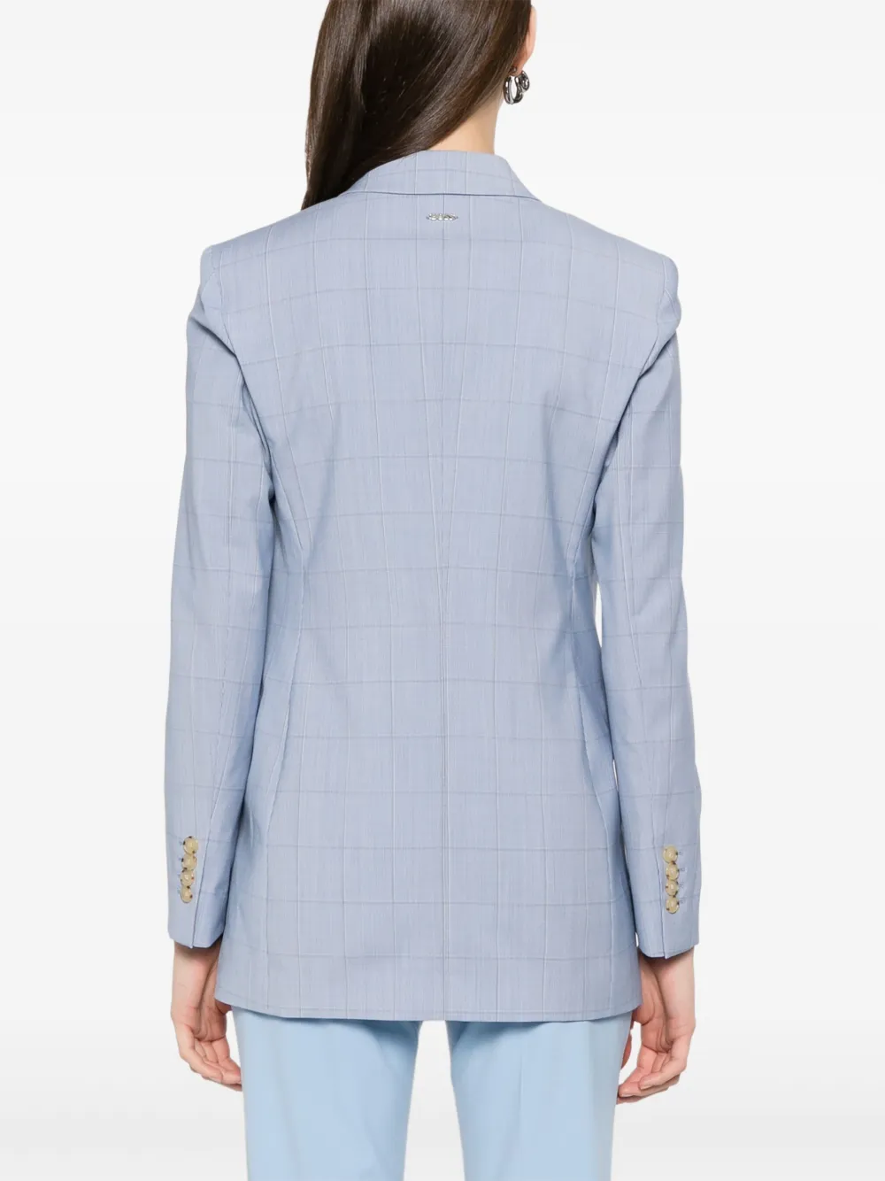 BOSS Geruite blazer Blauw