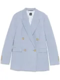 BOSS checked wool blazer - Blue