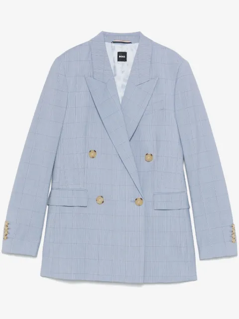 BOSS checked wool blazer