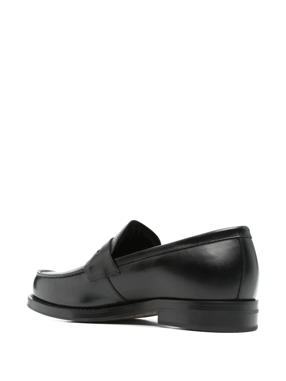 BOSS leather loafers Black