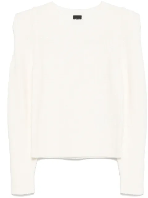 BOSS shoulder-detail knitted sweater