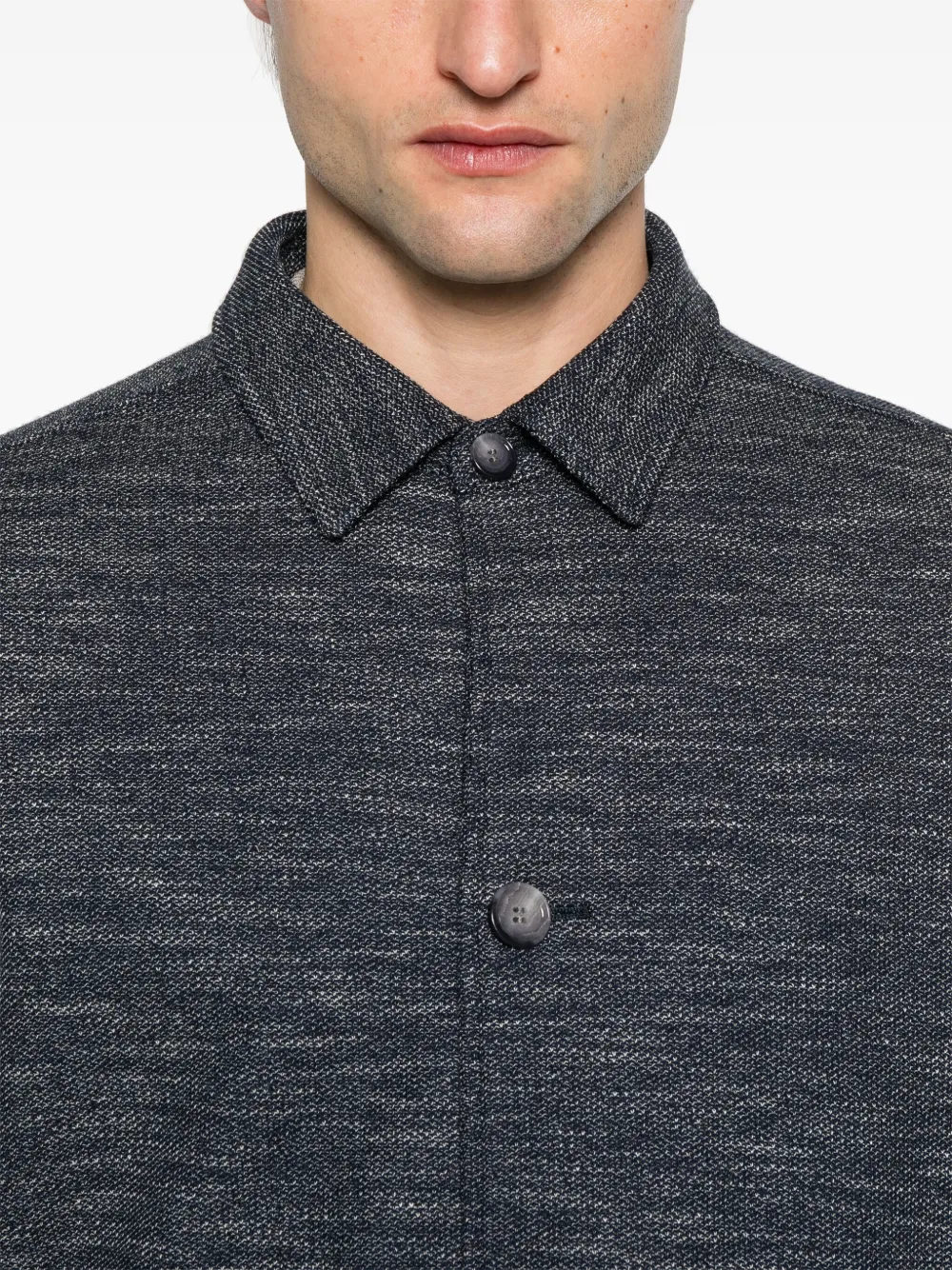 BOSS Gebreid jack Blauw