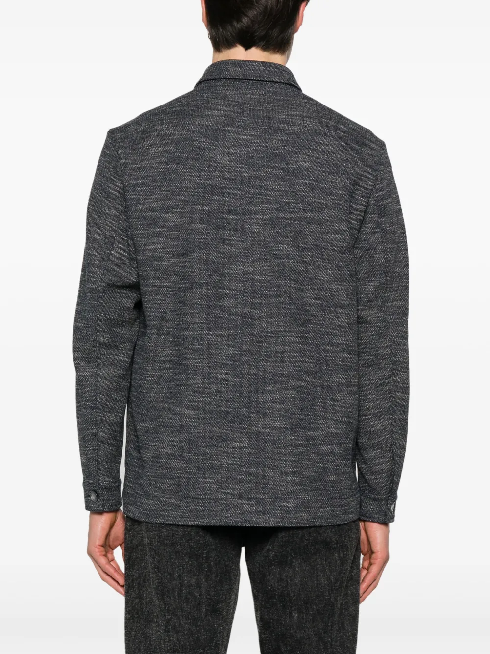 BOSS Gebreid jack Blauw