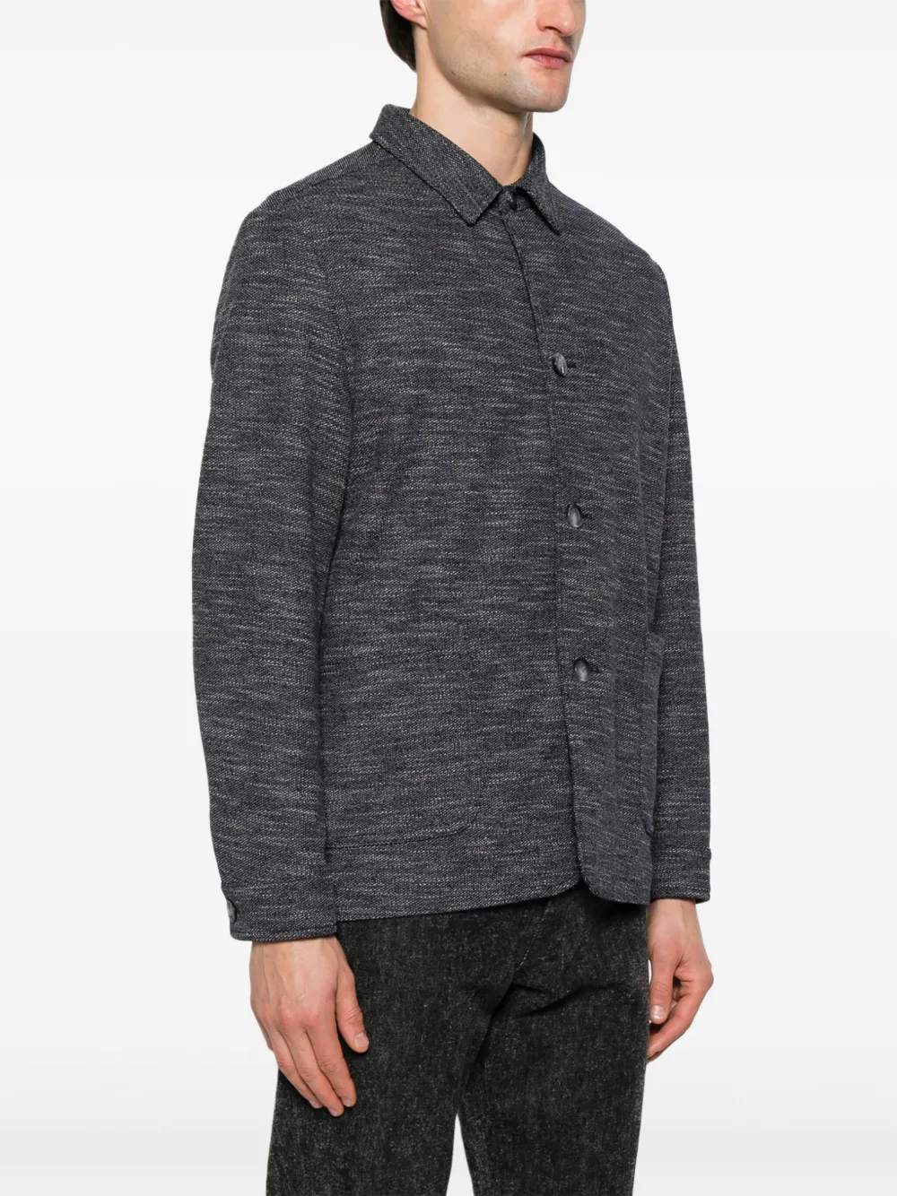 BOSS Gebreid jack Blauw