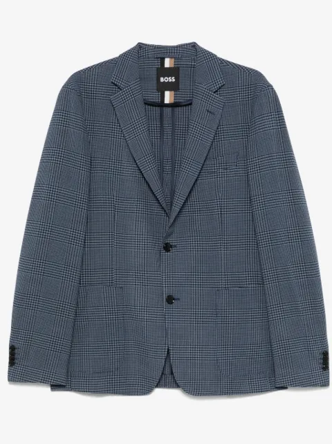 BOSS blazer con estampado de cuadros príncipe de Gales
