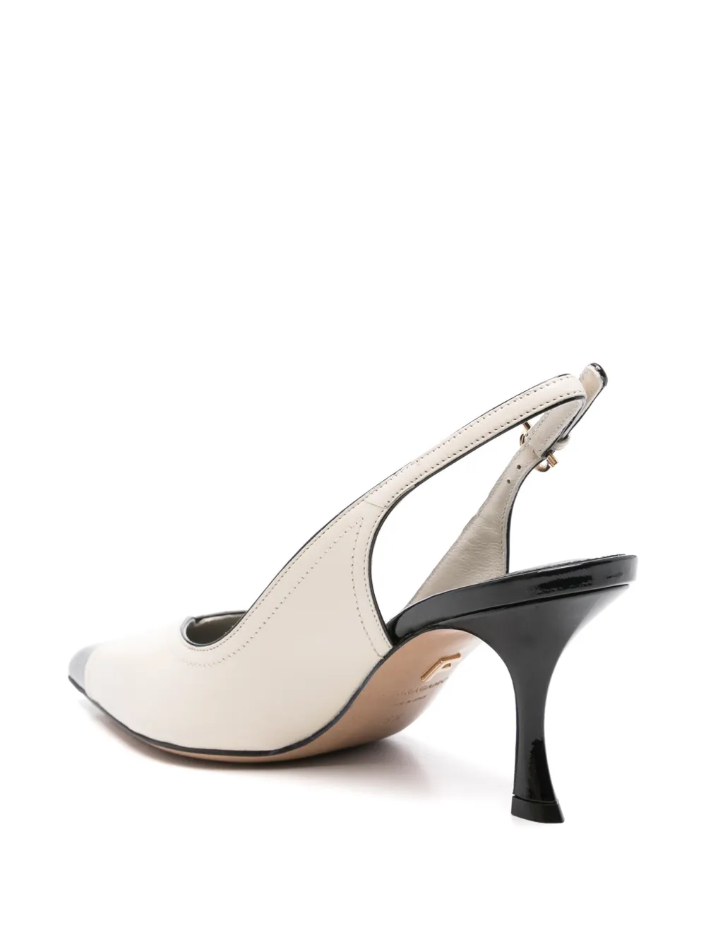 Ferragamo 70mm leather slingback pumps Neutrals