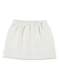 Douuod Kids logo-patch skirt - White