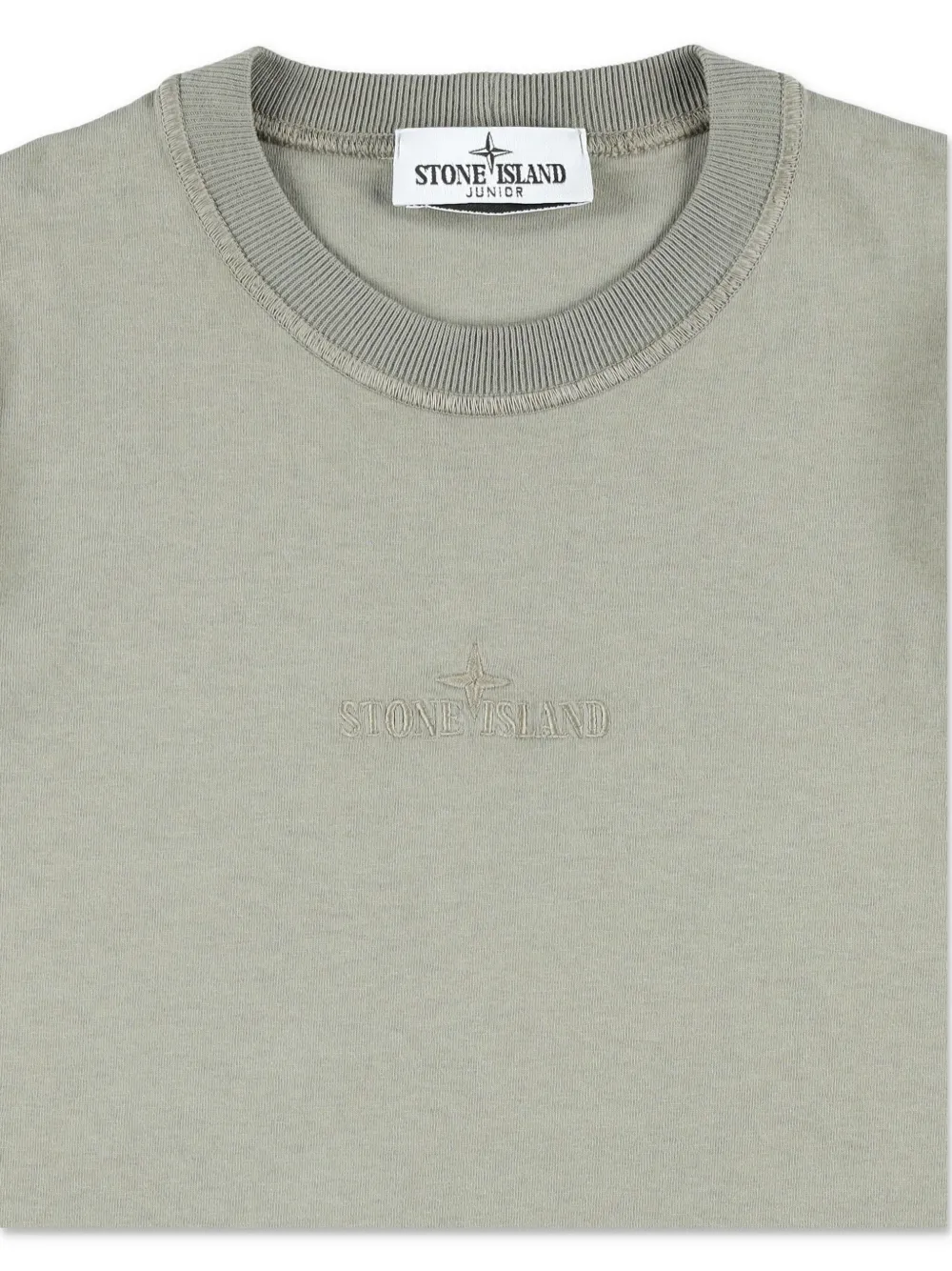 Stone Island Junior Katoenen T-shirt Groen