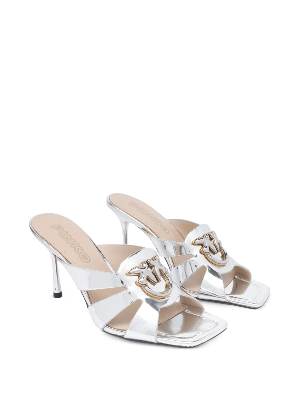 PINKO 85mm Lisa sandals Silver