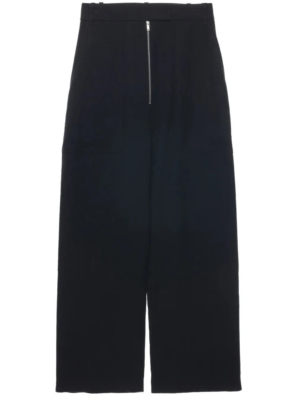 zip-up palazzo pants