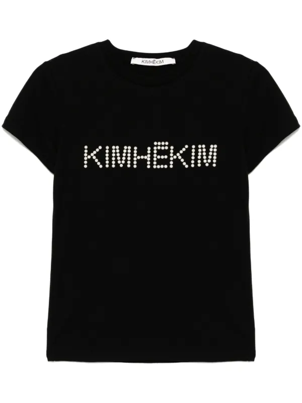 KIMHEKIM Tシャツ PS25-JS08 半袖 パール装飾 28179934_57723933_600.jpg