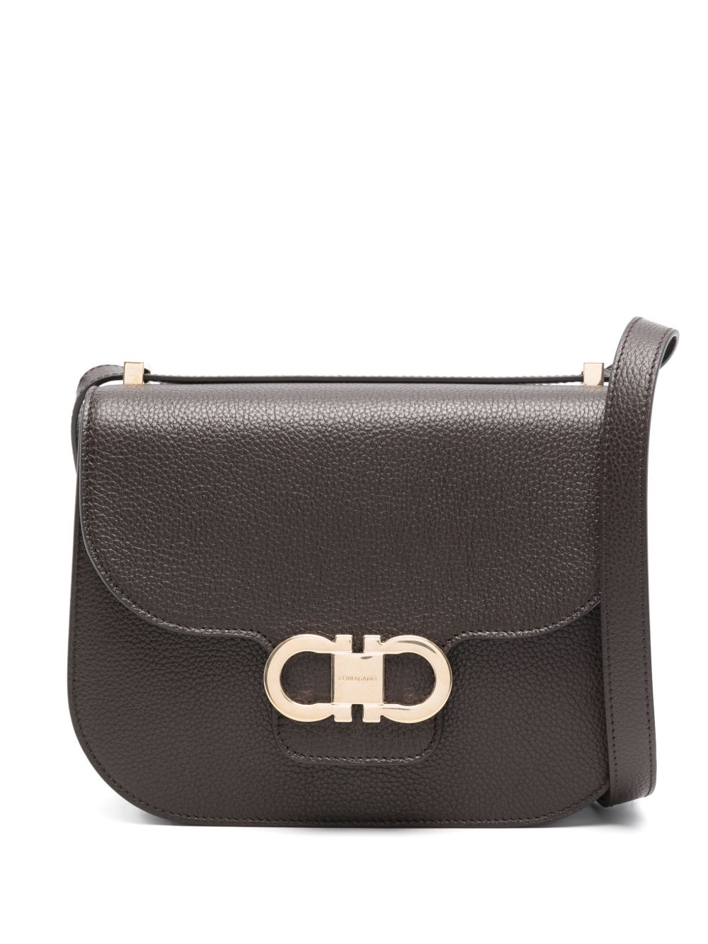 Ferragamo Double Gancini cross body bag - Brown