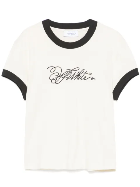 Off-White playera con logo bordado