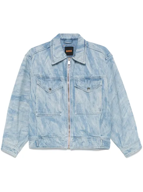 BOSS distressed denim jacket 