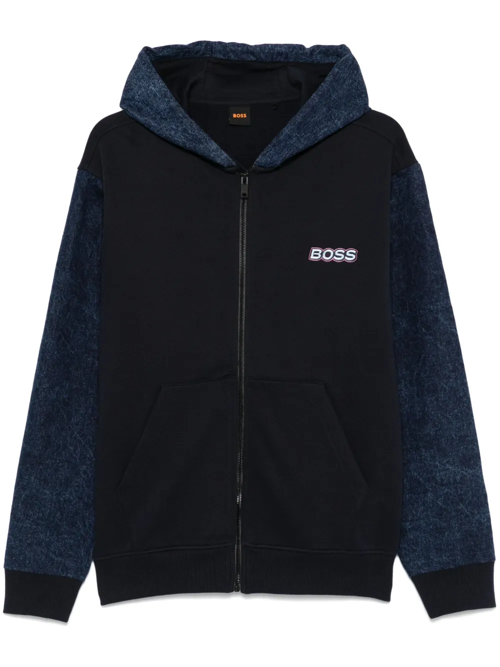 BOSS hoodie con paneles | azul | Image 1