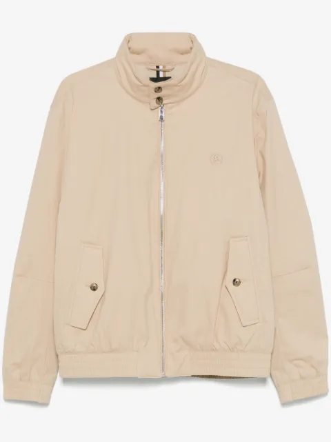 BOSS embroidered-double B bomber jacket