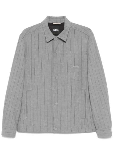 BOSS striped shirt jacket 