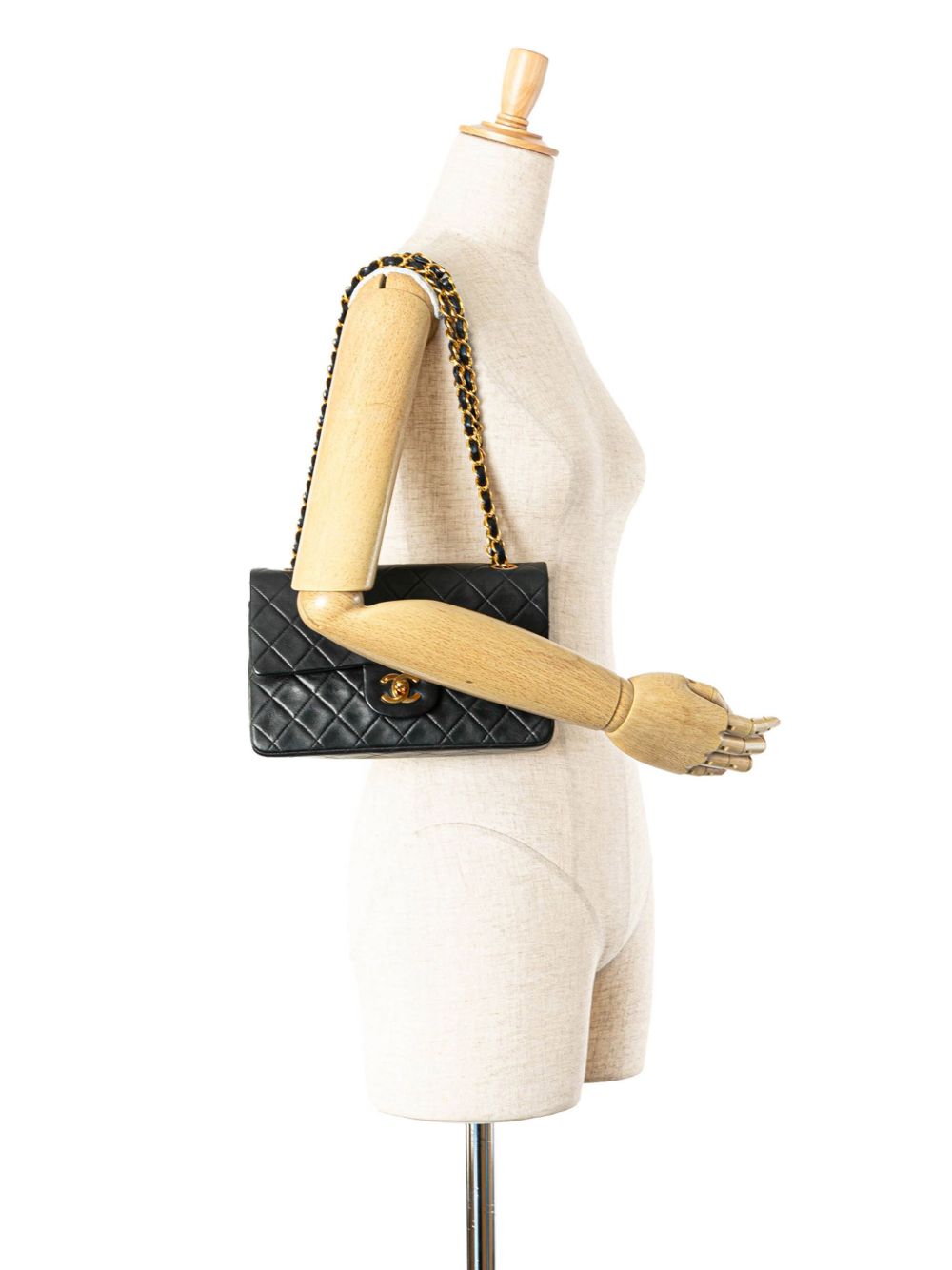 CHANEL Pre-Owned 1986-1994 Small Classic Lambskin Double Flap shoulder bag - Zwart