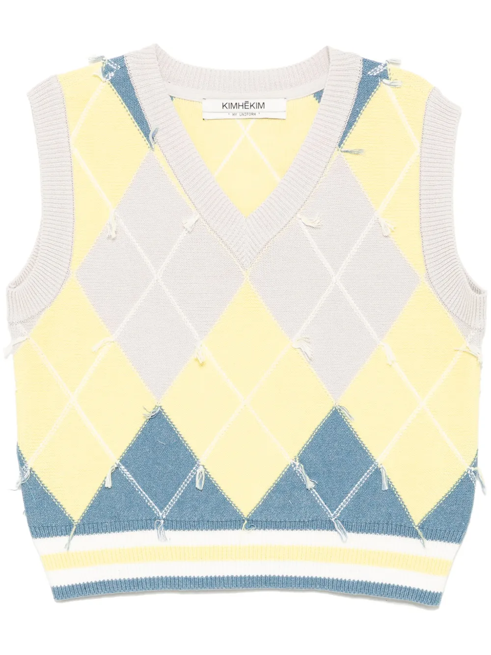 V-neck knitted vest