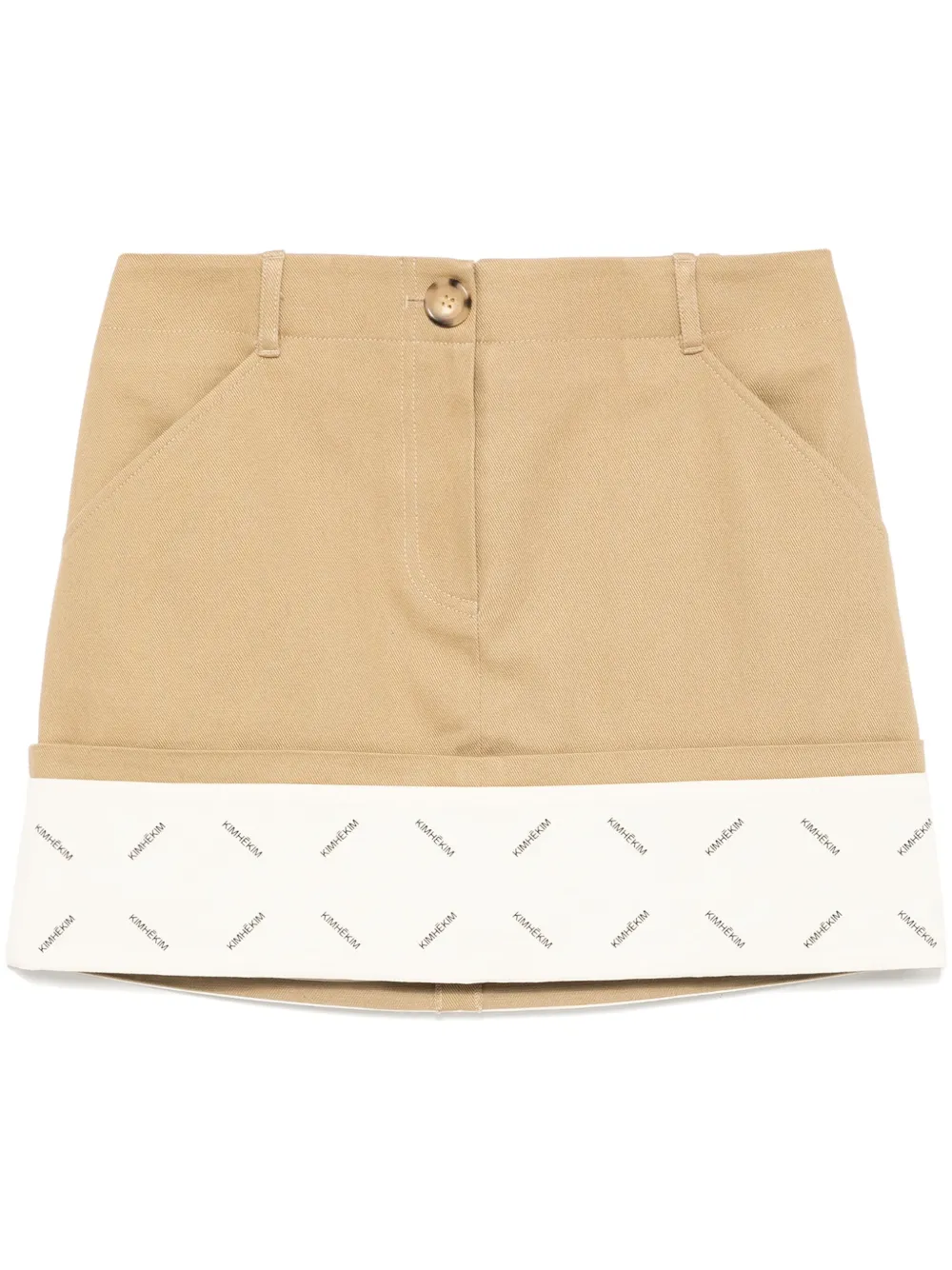 logo-printed mini skirt