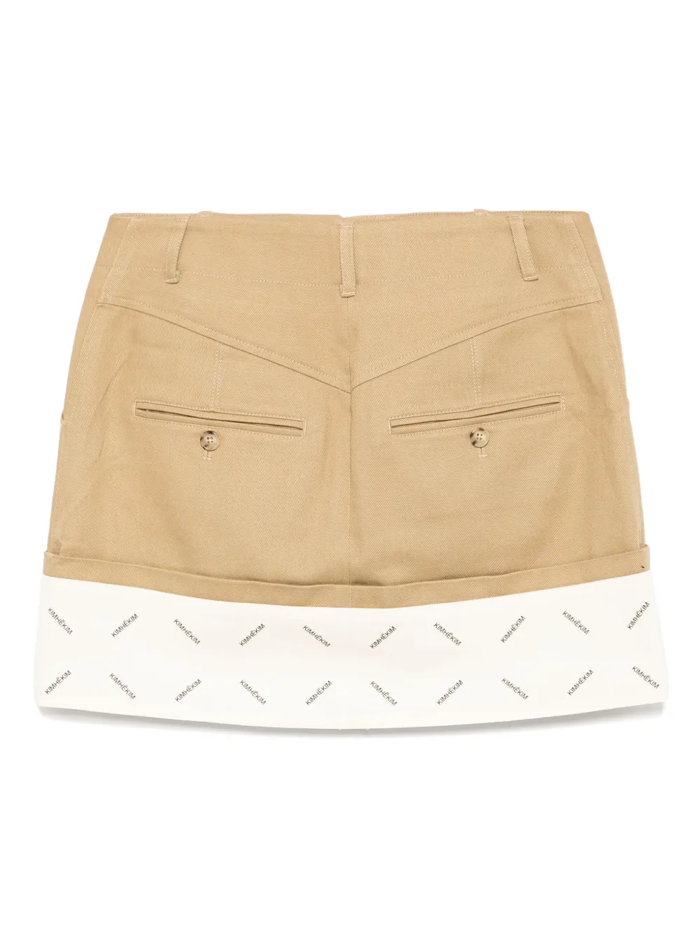 Kimhekim Mini-rok met logoprint - Beige