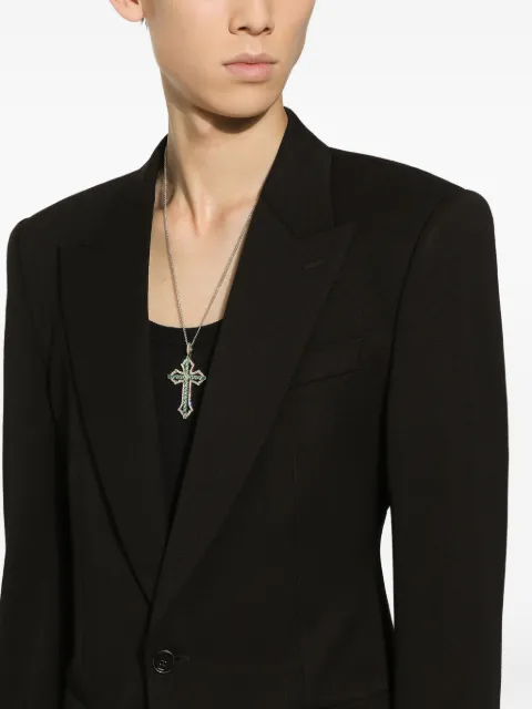 Dolce & Gabbana Pendente Tradition in oro 18 carati con diamanti e smeraldi